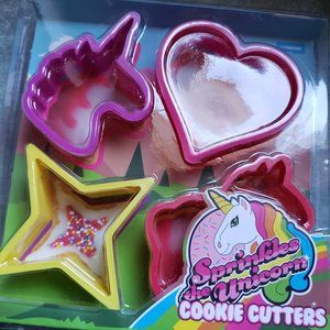 Sprinkles the Unicorn Cookie Cutters package of 4 sealed